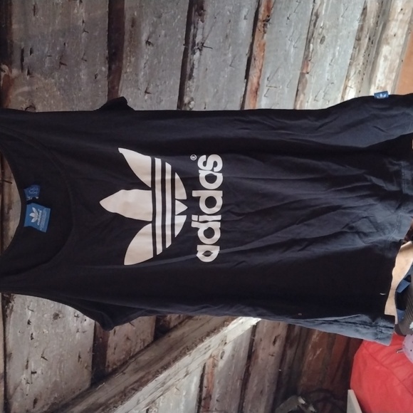 Adidas black+white tank top(8/L) - Picture 2 of 3